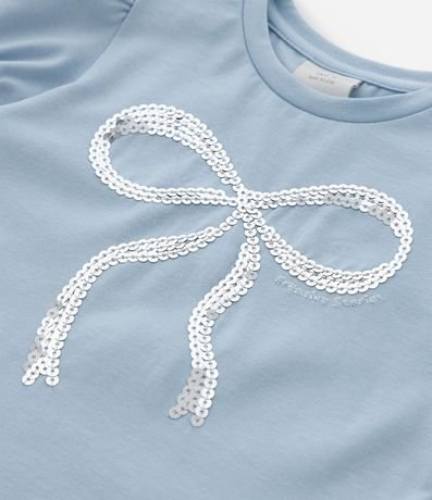 Blusa Infantil con Manga Abullonada y Lazo de Lentejuelas - Talle 1 a 6 años 5