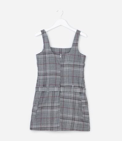 Vestido Infantil Sastre de Cuadros con Pliegues – Talle 5 A 14 años 2