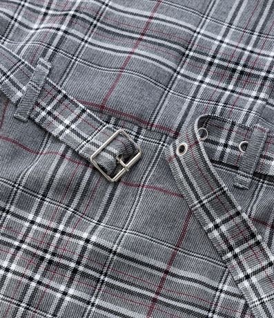 Vestido Infantil Sastre de Cuadros con Pliegues – Talle 5 A 14 años 6