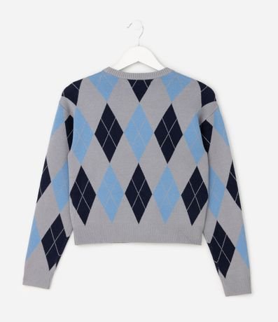 Saco Infantil en Punto Argyle con Aplicación de Moñitas – Talle 5 a 14 años 3