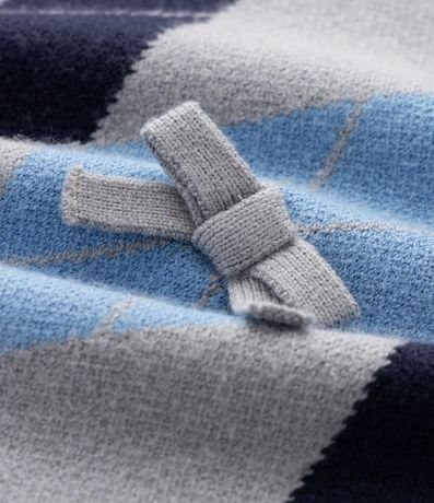 Saco Infantil en Punto Argyle con Aplicación de Moñitas – Talle 5 a 14 años 4