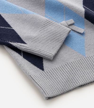 Saco Infantil en Punto Argyle con Aplicación de Moñitas – Talle 5 a 14 años 5