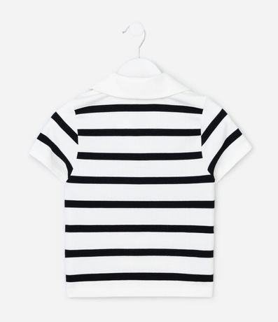 Blusa Infantil Seamless Rayada con Cuello Polo - Talle 5 A 14 años 2