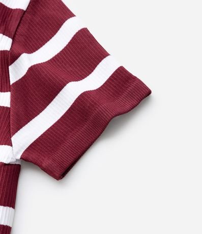 Camisa Infantil Seamless con Rayas y Cuello Polo - Talle 5 A 14 años 5