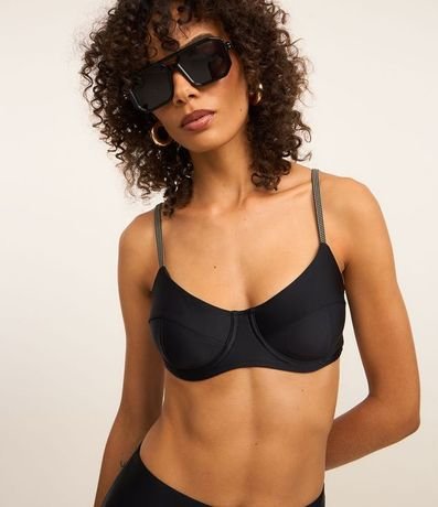 Bikini Top Media Taza en Microfibra con Bretel Elástico