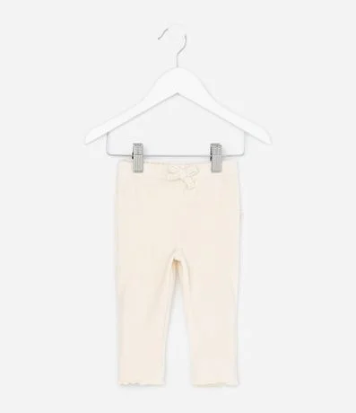 Pantalón Infantil en Terciopelo Cotelê con Moña y Ruedo Picot - Talle RN a 18 Meses 2