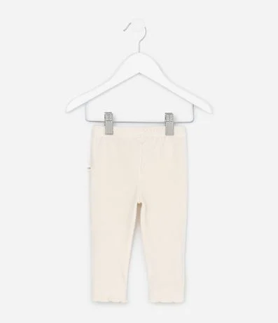 Pantalón Infantil en Terciopelo Cotelê con Moña y Ruedo Picot - Talle RN a 18 Meses 3