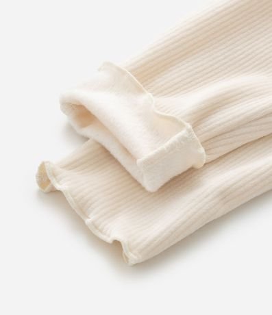 Pantalón Infantil en Terciopelo Cotelê con Moña y Ruedo Picot - Talle RN a 18 Meses 5