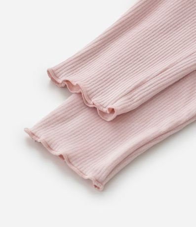 Pantalón Infantil en Terciopelo Cotelê con Moña y Ruedo Picot - Talle RN a 18 Meses 5