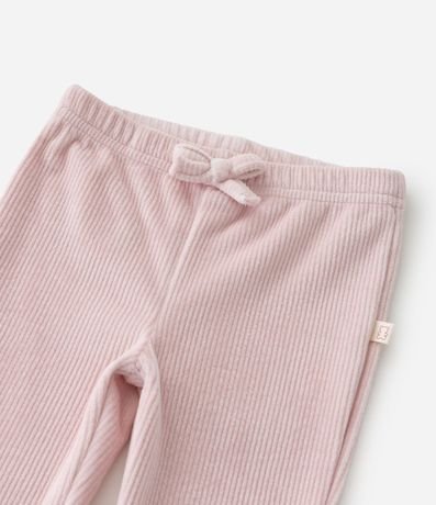 Pantalón Infantil en Terciopelo Cotelê con Moña y Ruedo Picot - Talle RN a 18 Meses 6