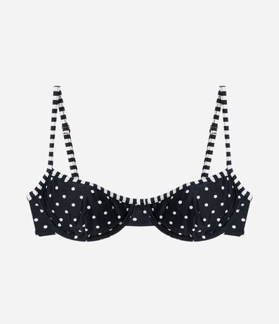 Bikini Top Media Taza en Microfibra de Lunares 5