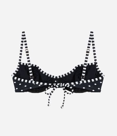 Bikini Top Media Taza en Microfibra de Lunares 6