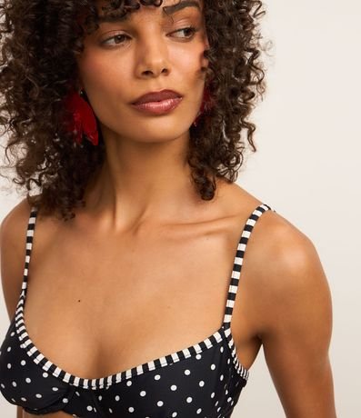 Bikini Top Media Taza en Microfibra de Lunares 3