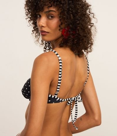 Bikini Top Media Taza en Microfibra de Lunares 4