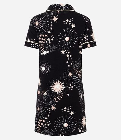 Camisón Americana en Viscosa con Estampa Espacio 5