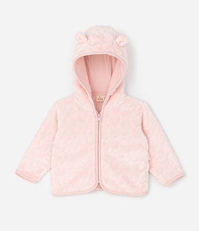 Conjunto Infantil en Fleece Texturizado con Campera y Pantalón – Talle 0 a 18 Meses 2