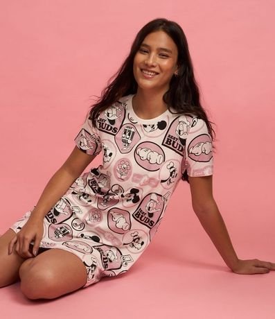 Camisón en Viscosa con Estampada Sellos Mickey 3