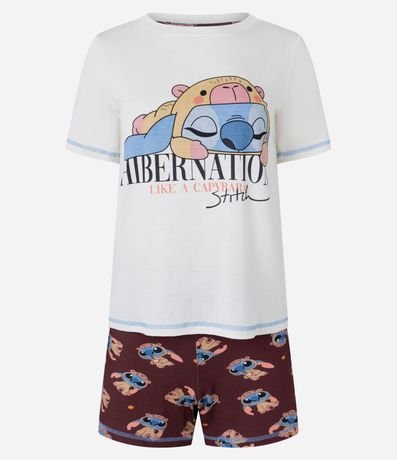 Pijama Short Doll en Viscosa con Stitch Hibernation 4