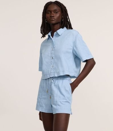 Short Runner en Jeans con Colgante de Piña en el Lazo 2