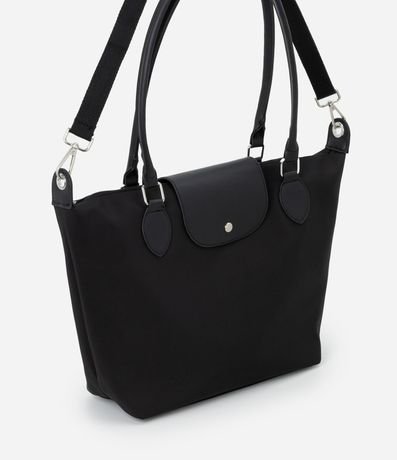 Cartera Grande con Cremallera Solapa y Asa Doble