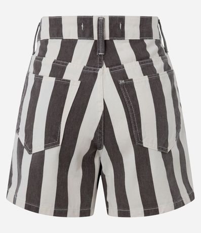 Short en Sarga con Trabillas y Rayas Largas 6