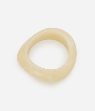 Pulsera Rígido de Resina con Forma Orgánica Marmolada