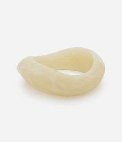 Pulsera Rígido de Resina con Forma Orgánica Marmolada 2