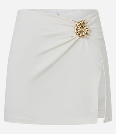 Salida de Playa Pollera Corta en Microfibra con Caracola Lateral 5