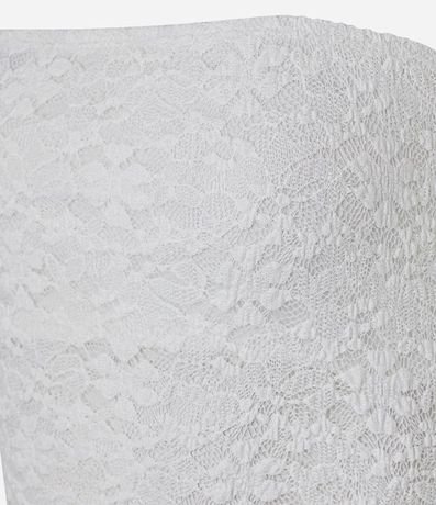 Blusa Sin Breteles en Encaje con Puntas Diferenciadas 7