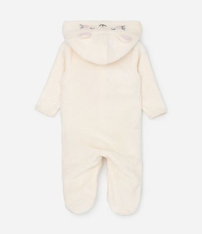 Mono Infantil con Capucha Bordado de Gatita – Talle 0 a 18 Meses 4