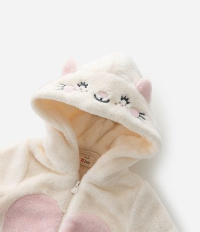 Mono Infantil con Capucha Bordado de Gatita – Talle 0 a 18 Meses 8