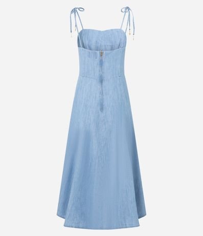 Vestido Midi en Jeans con Amarre en la Tira 6