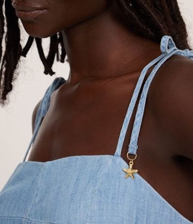 Vestido Midi en Jeans con Amarre en la Tira 3