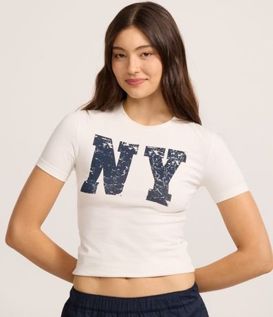 Remera New T-shirt en Algodón con Estampa NY 3