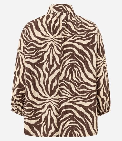 Blusa en Viscosa con Cuello Lazo y Estampado Animal Print 6