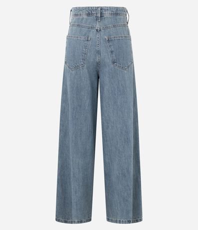 Pantalón Pantalona Cintura Alta en Jeans con Bolsillos 7