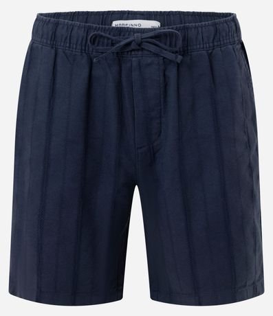 Bermuda Recta de Playa Texturizada en Rayas 5