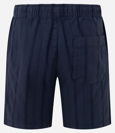 Bermuda Recta de Playa Texturizada en Rayas 6