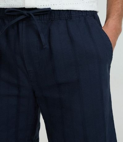 Bermuda Recta de Playa Texturizada en Rayas 4