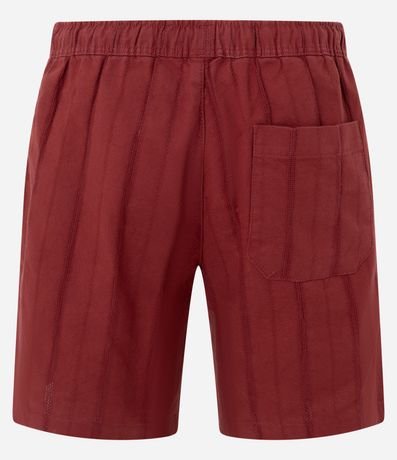 Bermuda Recta de Playa Texturizada en Rayas 6