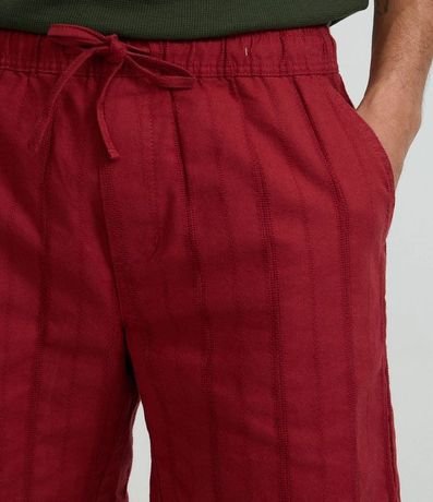 Bermuda Recta de Playa Texturizada en Rayas 4