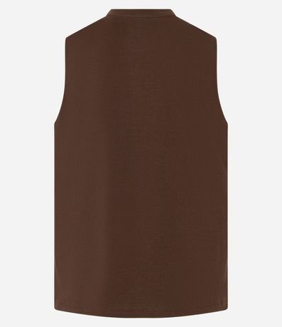 Musculosa en Algodón con Cuello Redondo y Tag en el Bajo 6