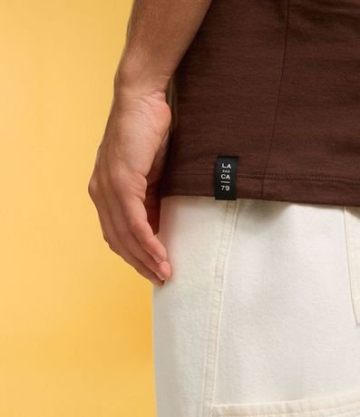 Musculosa en Algodón con Cuello Redondo y Tag en el Bajo 3