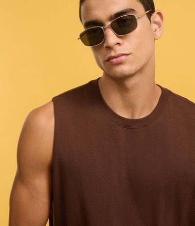 Musculosa en Algodón con Cuello Redondo y Tag en el Bajo 4