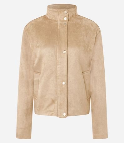 Campera Bomber en Gamuza con Elástico en el Ruedo 7