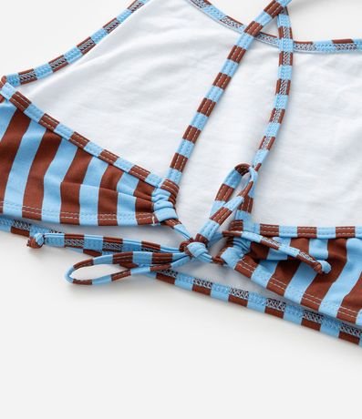 Bikini Infantil en Microfibra con Estampa de Rayas - Talle 4 a 14 años 9