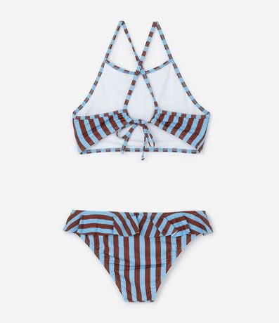 Bikini Infantil en Microfibra con Estampa de Rayas - Talle 4 a 14 años 2