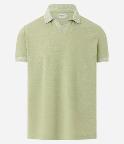 Polo Comfort en Algodón Texturizado con Manga Corta 1