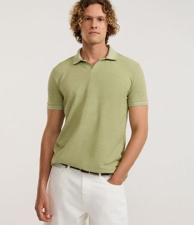 Polo Comfort en Algodón Texturizado con Manga Corta