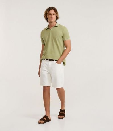 Polo Comfort en Algodón Texturizado con Manga Corta 2